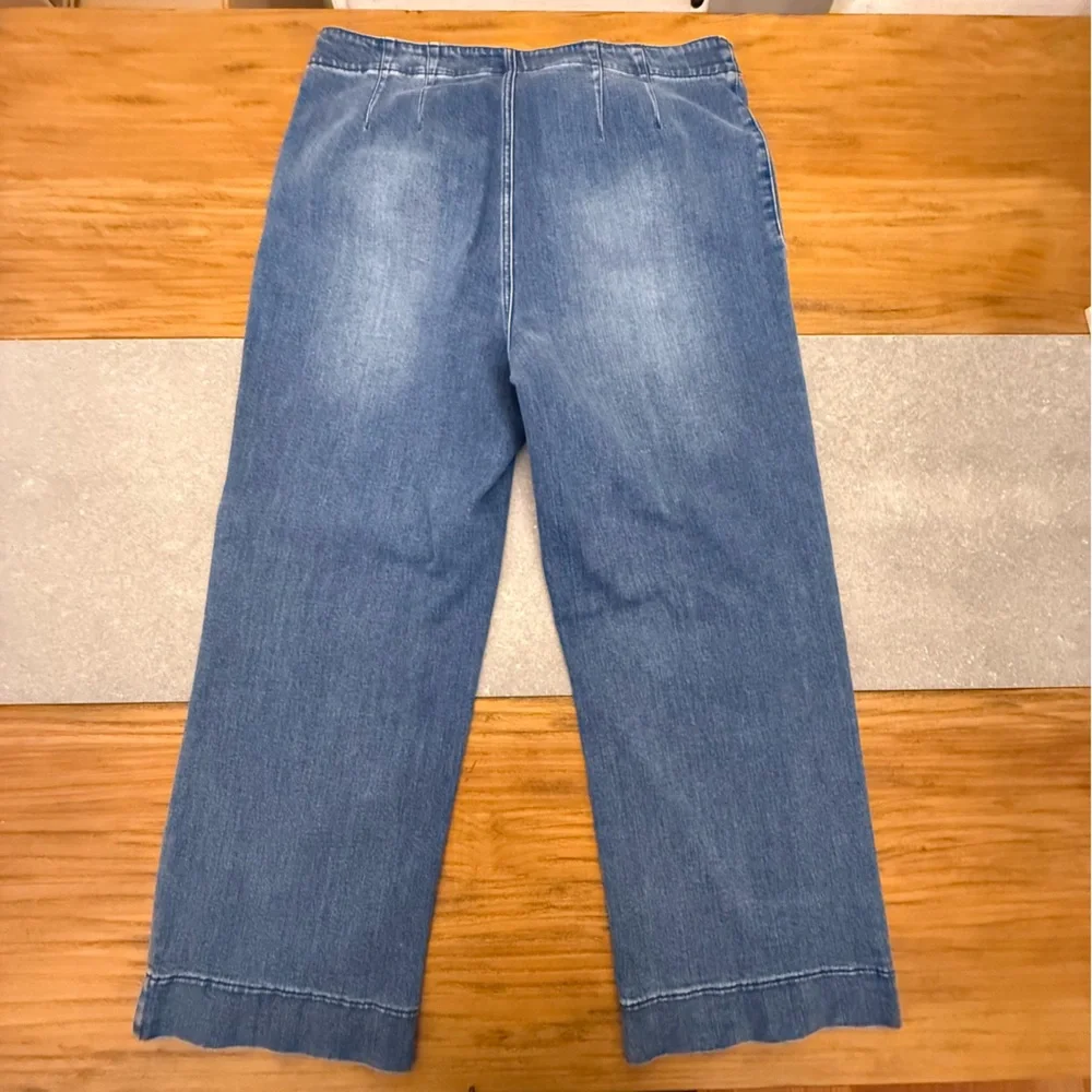 J.McLaughlin Hadleigh Wide Leg Denim Trousers Jeans Size 12 - Picture 6 of 11